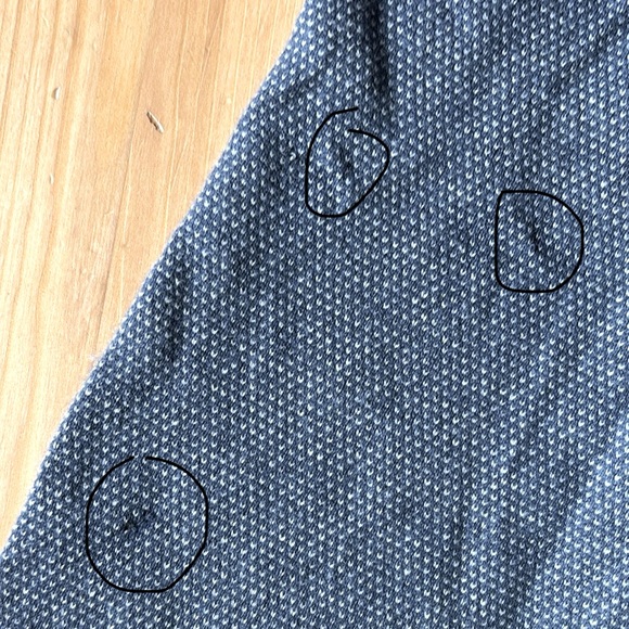 Vince Bird's Eye Stitch Wool & Cashmere Sweater in Light Imperial Blue/Grey - Picture 3 of 4